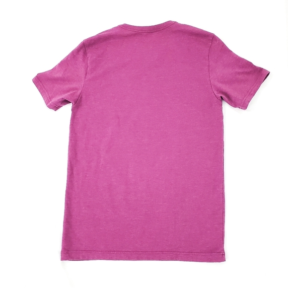 Express Stretch Purple V-Neck Short Sleeve Tee - Picture 6 of 7